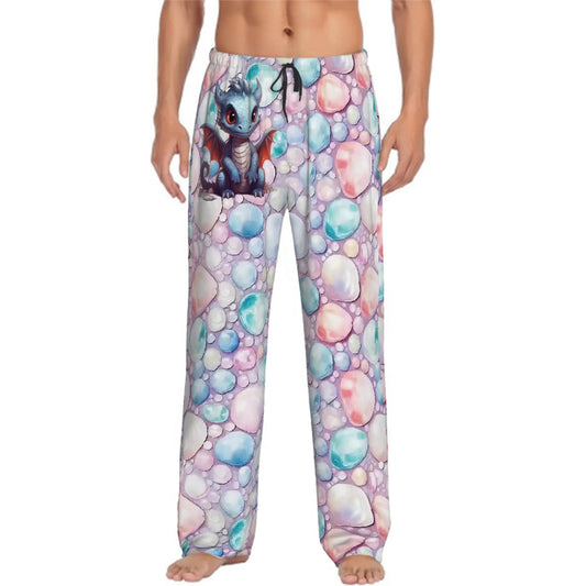 Baby Dragon, Men’s Polyester, Drawstring, Pajama Pants
