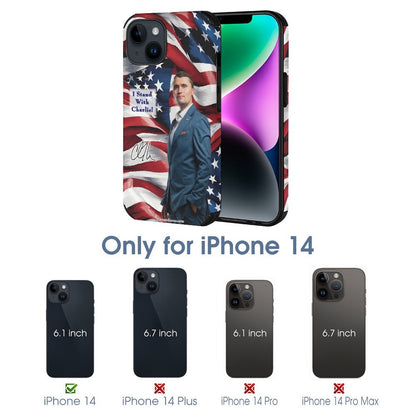 Charlie Kirk Memorial, Microfiber Custom Phone Case for iPhone 14