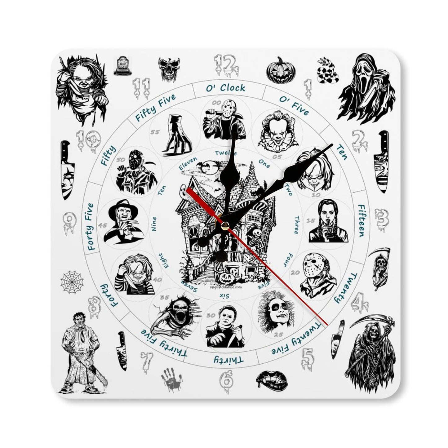 Halloween Square Wall Clock