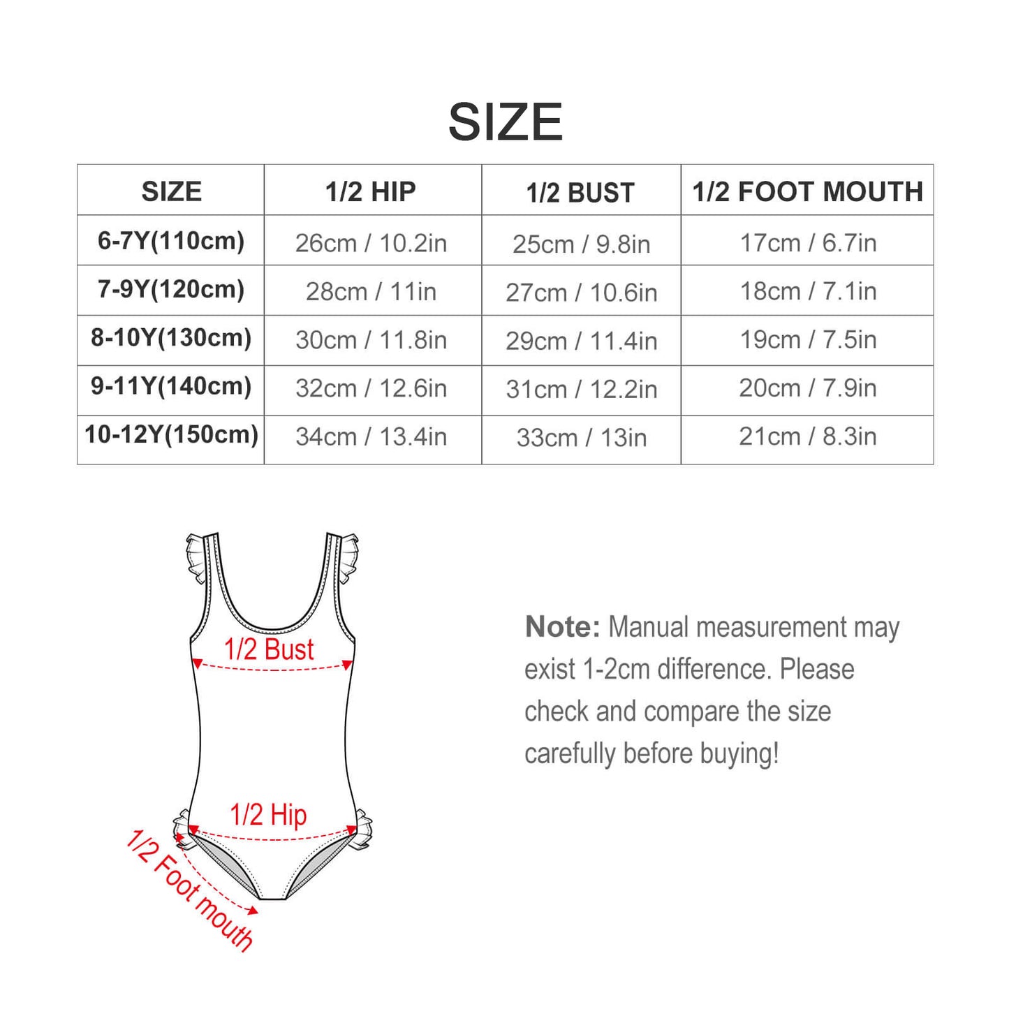 21 Bigfoot Sasquatch Designs, Girls One-Piece Summer Swimsuit, Ruffle Shoulder