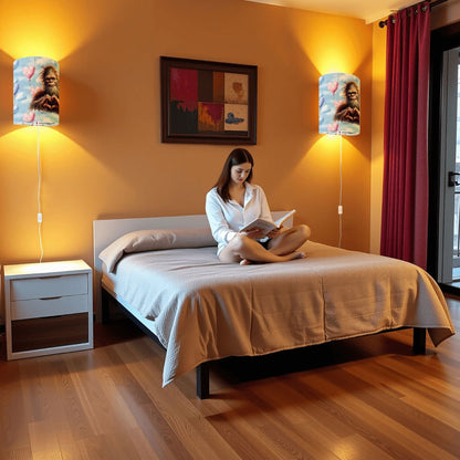 Bigfoot / Sasquatch Heart Hands, Wall Sconces, Set of 2, Plug In