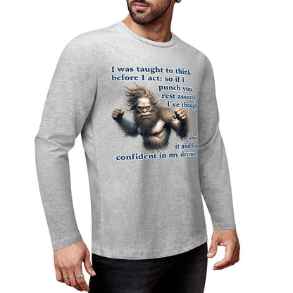 Bigfoot - Sasquatch "I was taught..",  Cotton Unisex Long Sleeve T-shirt