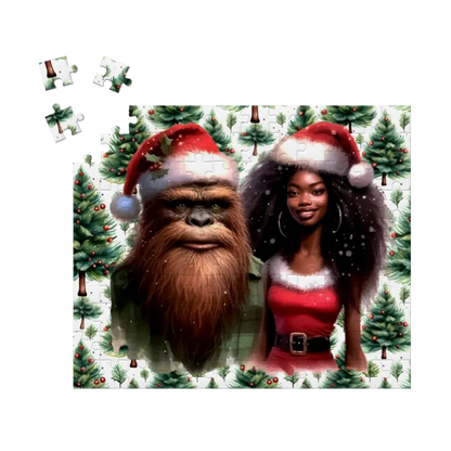 Christmas Sasquatch Santa, Jigsaw Puzzles, 4 Sizes