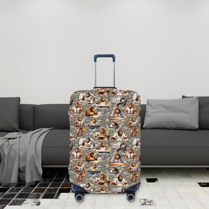 Scholar Sasquatch Bigfoot Polyester Luggage Cover / Protector (With Belt)
