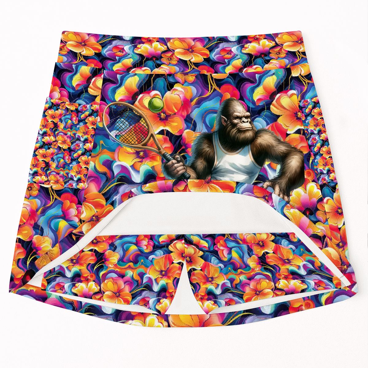Bigfoot / Sasquatch Tennis, Women’s Milk Silk Sports Skorts with Pockets