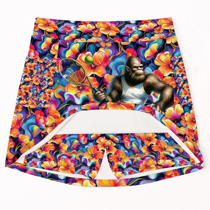 Bigfoot / Sasquatch Tennis, Women’s Milk Silk Sports Skorts with Pockets
