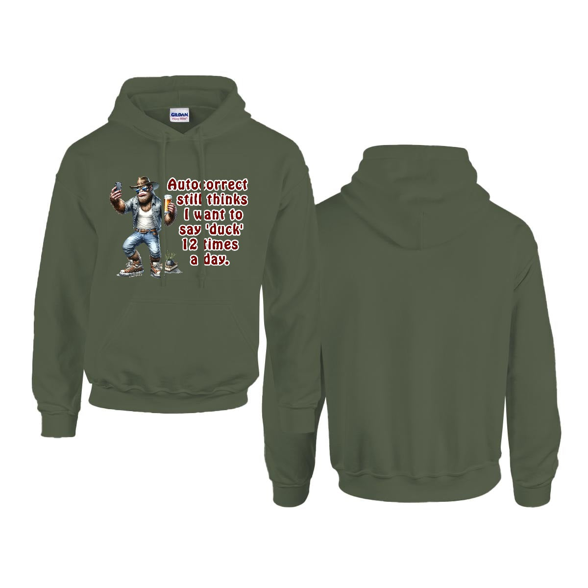 Sasquatch, Bigfoot Design, Gildan 18500 Poly-Cotton Hoodie