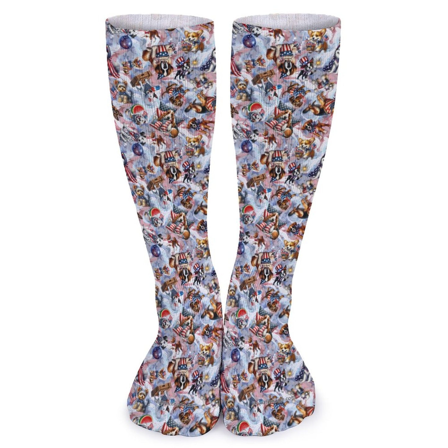 8 Patriotic Designs, 15.5 Inch Tube Socks