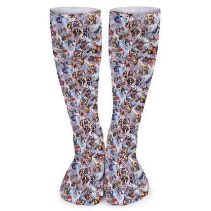 8 Patriotic Designs, 15.5 Inch Tube Socks