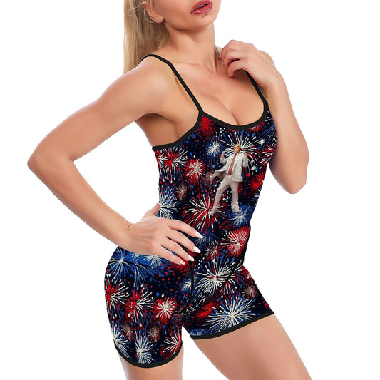 Donald Trump Dancing, Polyester Spandex Yoga Exercise Jumpsuit