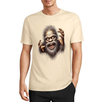 Bigfoot - Sasquatch Crazy Hands Short Sleeve Cotton T-Shirt