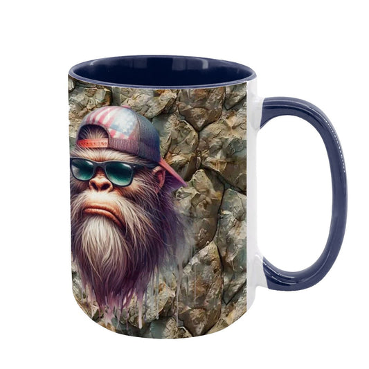 Sarcastic Sasquatch "Do not mistake..", Large 15 Ounce Colorful Mugs – Made In USA
