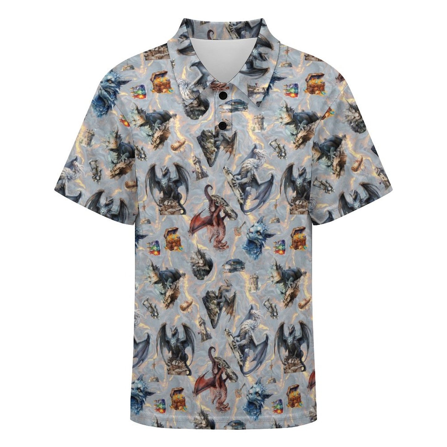 10 Misc Designs, Kids Button Down Polo Shirt