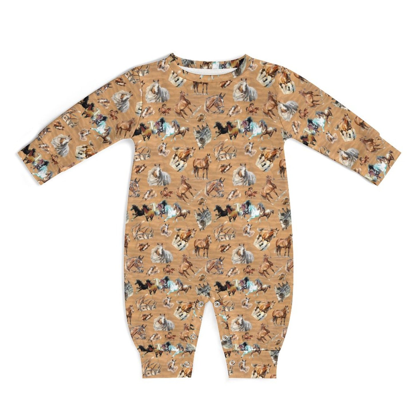 10 Animal Designs, Long Sleeve Baby / Toddler Romper, Faux Cotton