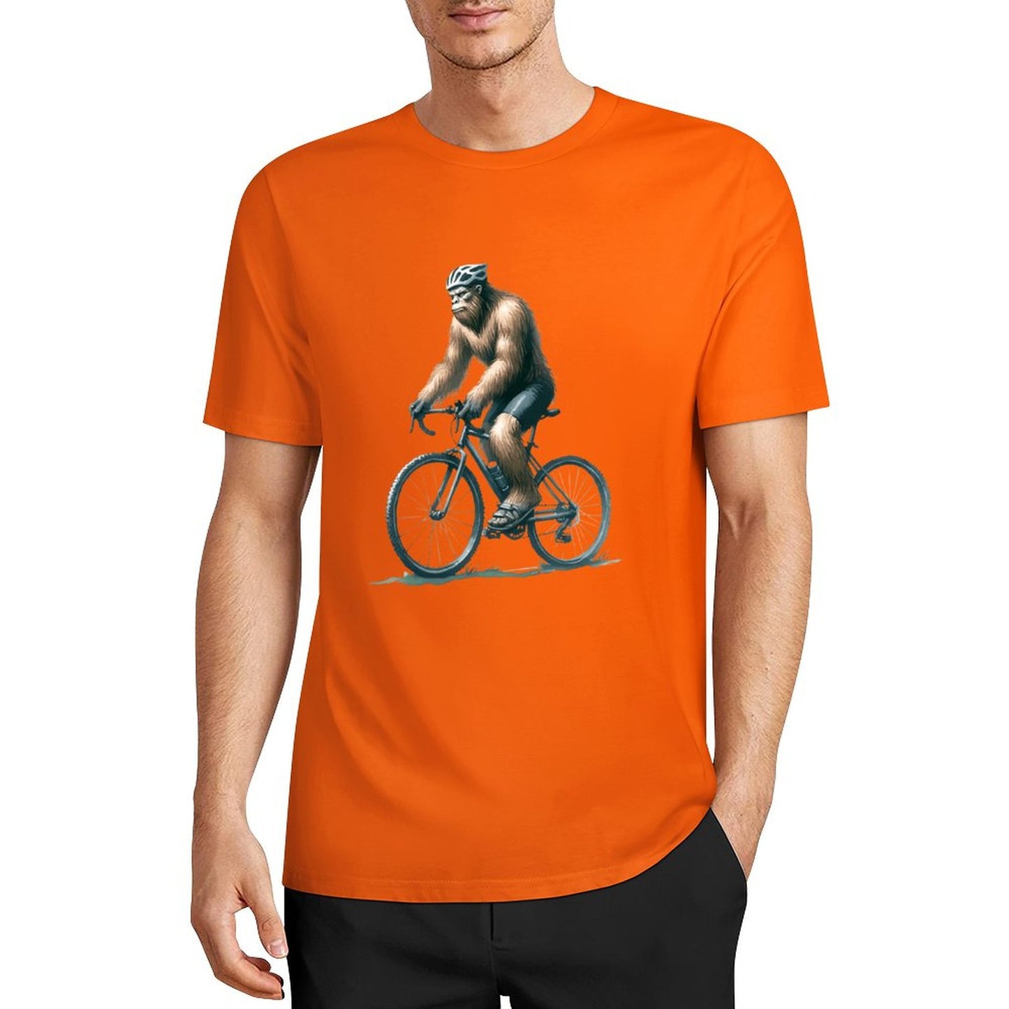 Bigfoot - Sasquatch Bicycle Short Sleeve Cotton T-Shirt