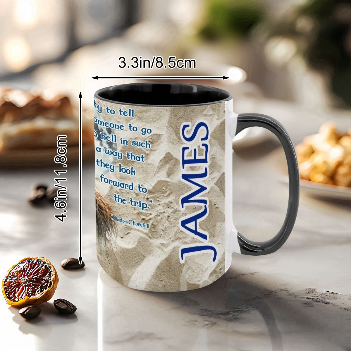 Sarcastic Sasquatch "Tact is the..", Large 15 Ounce Colorful Mugs – Made In USA