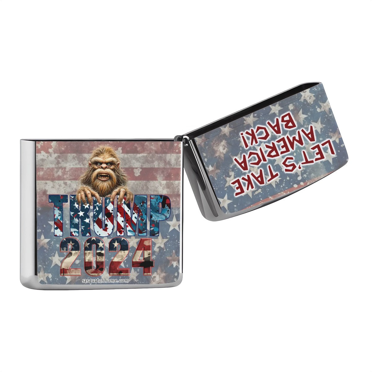 Take Back America Sasquatch Bigfoot 2024 Metal Lighter Case