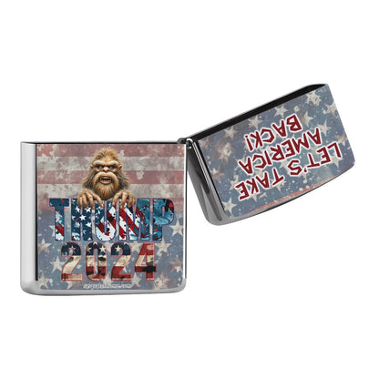 Take Back America Sasquatch Bigfoot 2024 Metal Lighter Case