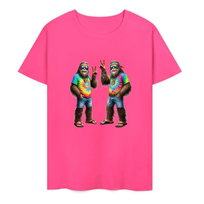 Bigfoot - Sasquatch Hippie Sasquatches Short Sleeve Cotton T-Shirt