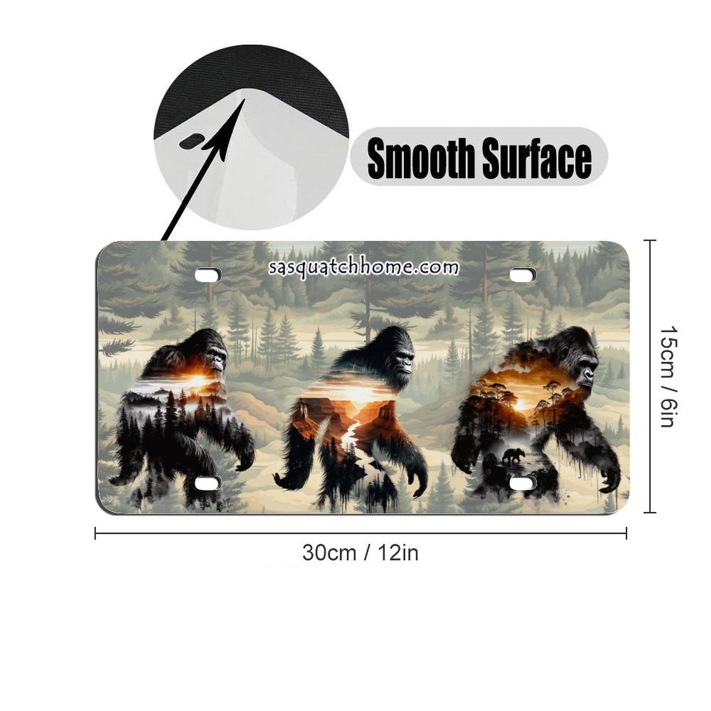 Sasquatch "We the Squatch" Car License Plate-11.8”x5.9”