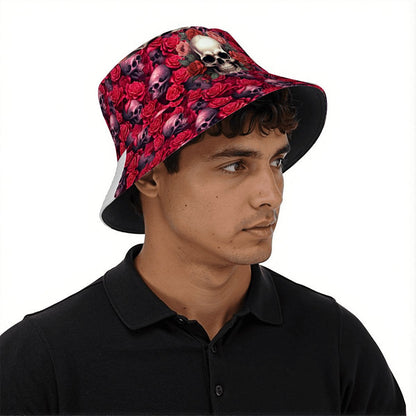 Skulls and Roses, Adult Bucket Hat