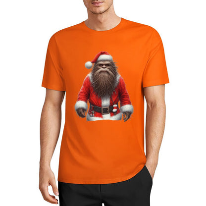 Bigfoot - Sasquatch Santa Short Sleeve Cotton T-Shirt