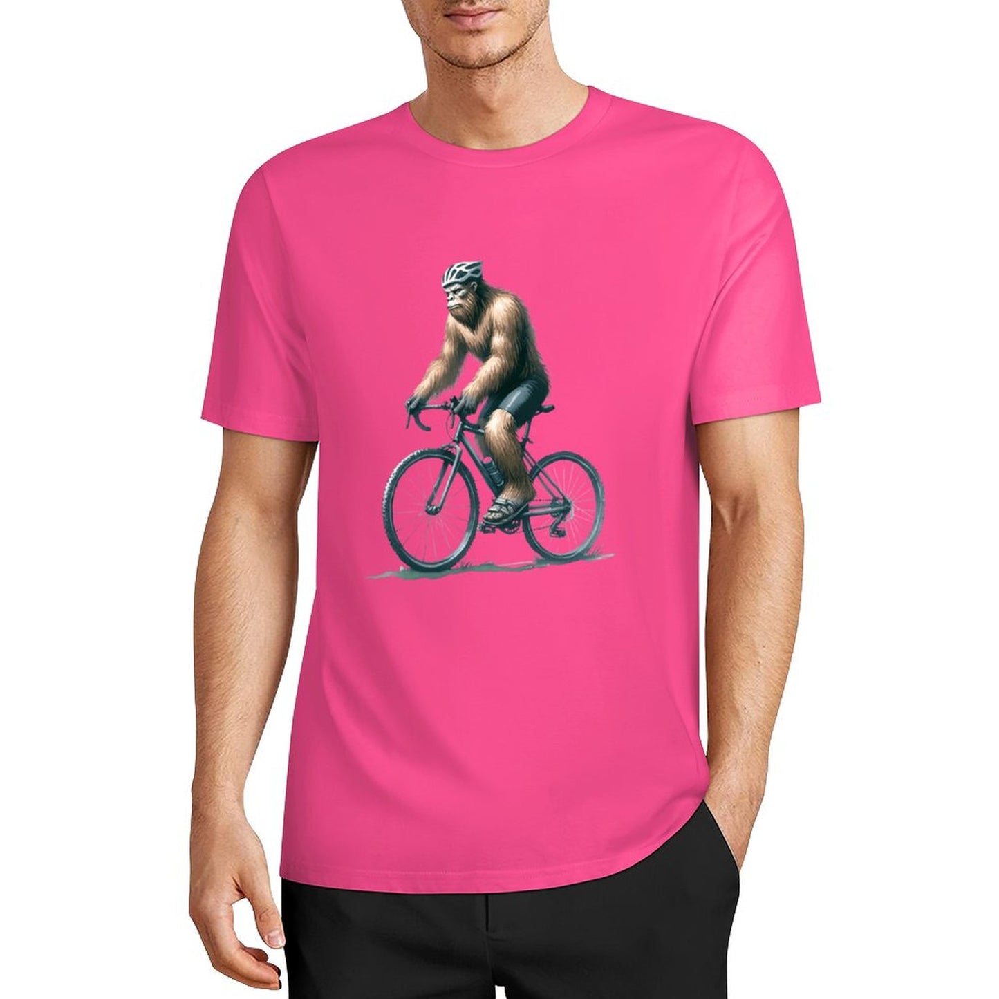 Bigfoot - Sasquatch Bicycle Short Sleeve Cotton T-Shirt