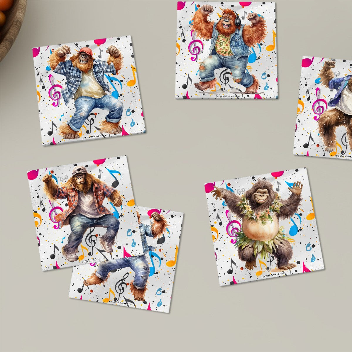 Square Ceramic Coasters 6 pcs