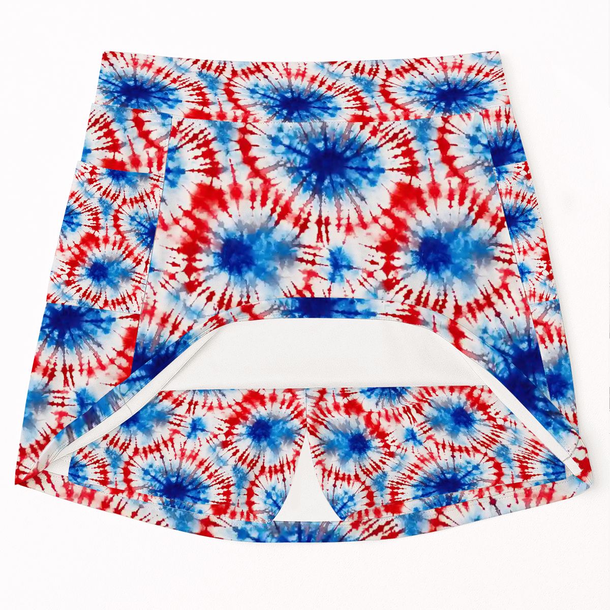 9 Tie Dye Designs, Women’s Milk Silk Sports Skorts with Pockets