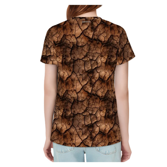 Bigfoot Yoga, Sasquatch, Women’s Polyester Short Sleeve T-Shirt