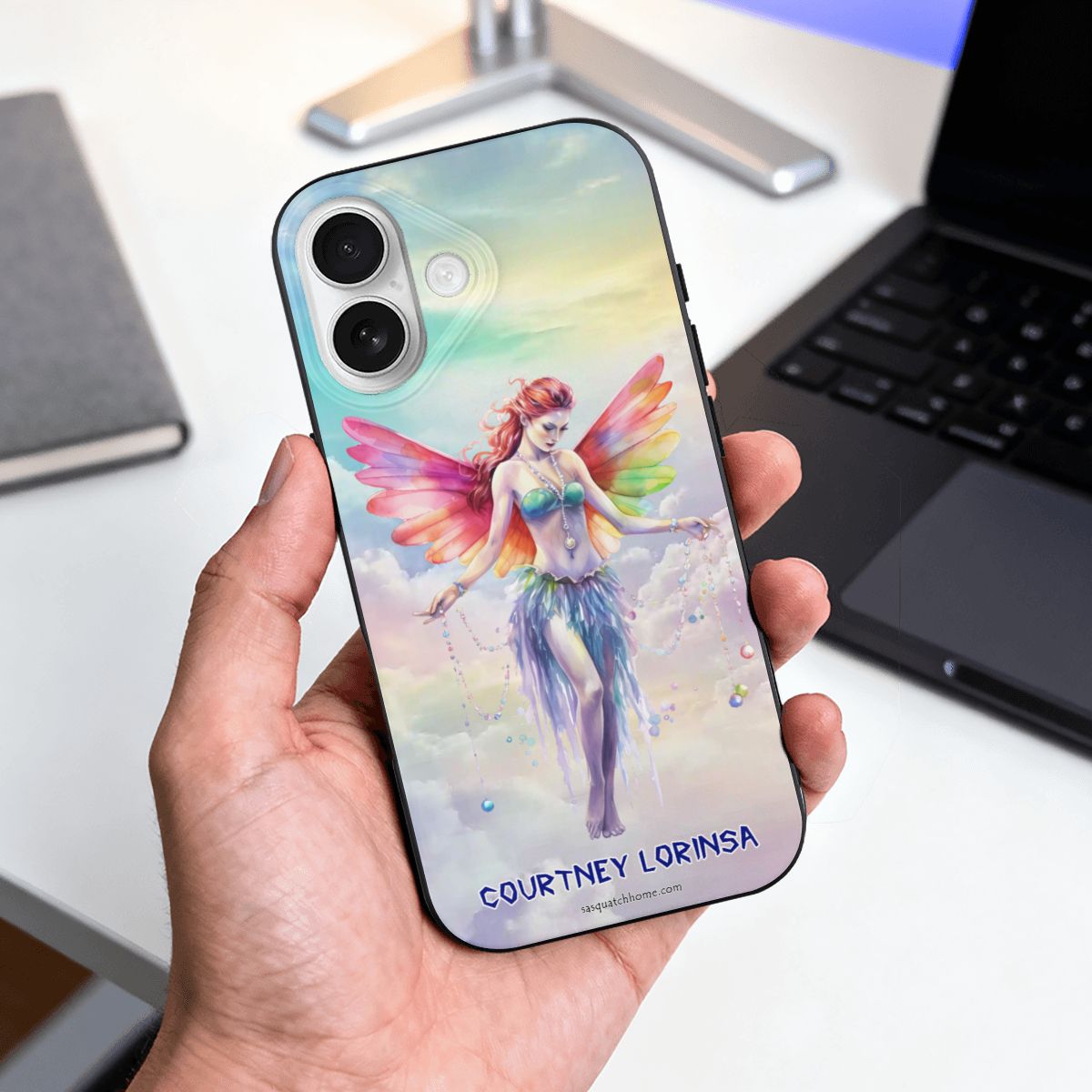 Fairy Themed, iPhone 17 TPU Black Phone Case, Personalize!