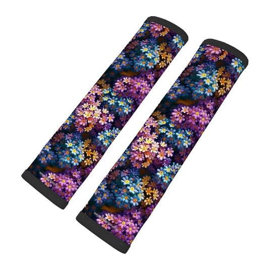 10  Flower Designs, Seat Belt Cover Pad For Adults 2 Pcs