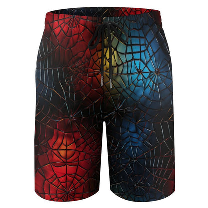 Colorful Spider Webs. Children’s Beach Pants, Swim Shorts