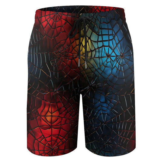 Colorful Spider Webs. Children’s Beach Pants, Swim Shorts