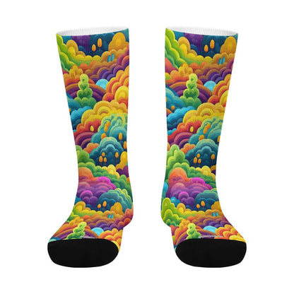 Funky Rainbow Design, Children’s Polyester Socks