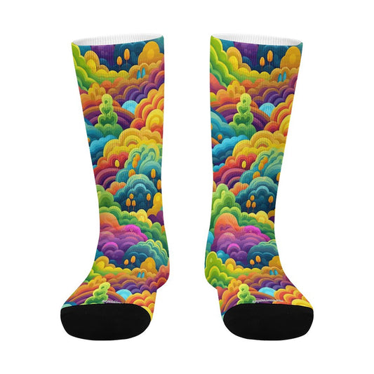 Funky Rainbow Design, Children’s Polyester Socks