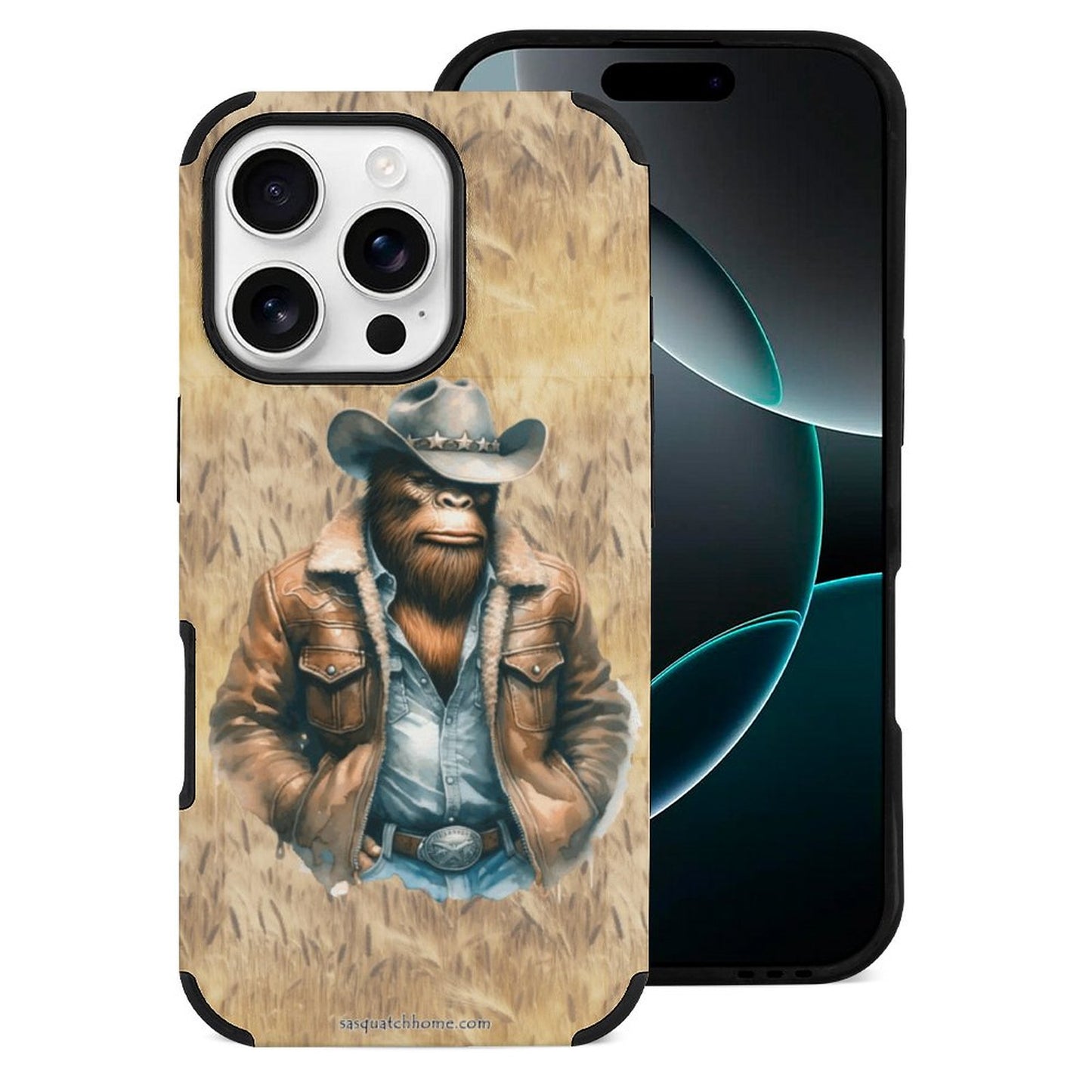 Bigfoot / Sasquatch Cowboy, Microfiber iPhone 16 Cases