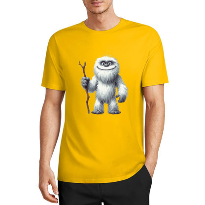 Bigfoot - Sasquatch Yeti Stick Short Sleeve Cotton T-Shirt