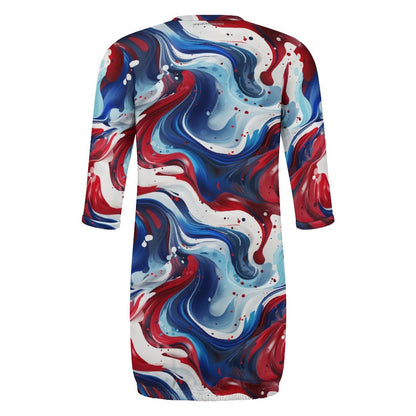 Donald Trump Superman, Baby Long Sleeve Faux Cotton Sleeper Gown