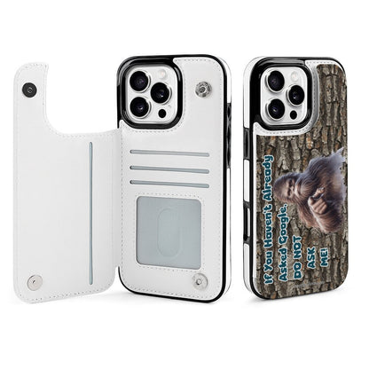 Sasquatch / Bigfoot "If you haven't already..", iPhone 16 Faux Leather Wallet Case