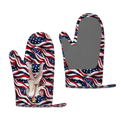 Set of 2 Silicone Heat Resistant Oven Mitts - Donald Trump