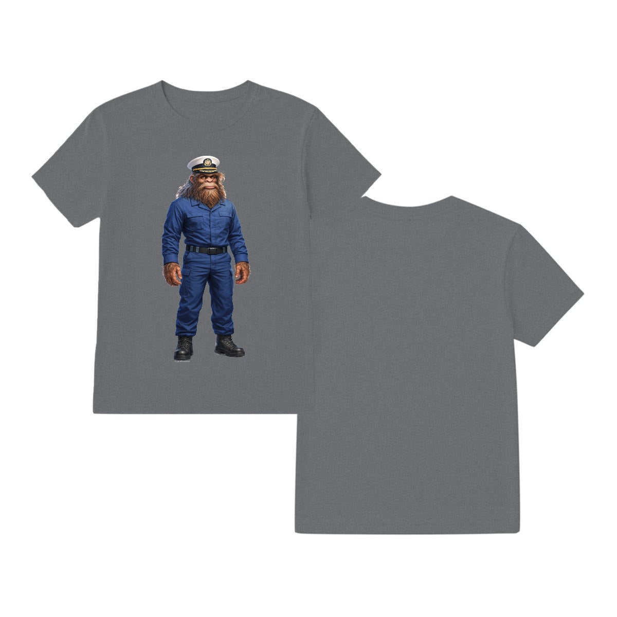 Bigfoot Sasquatch Coast Guard T-Shirt Gildan 5000 T Shirt