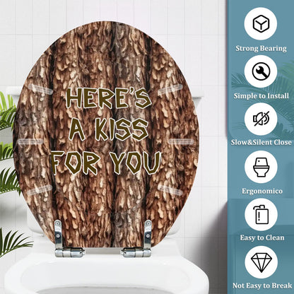 Bigfoot / Sasquatch "A kiss for you.." Universal Toilet Seat