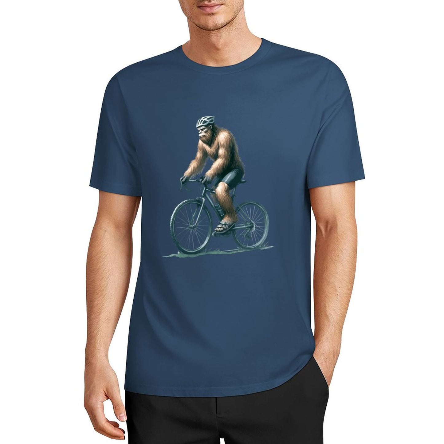 Bigfoot - Sasquatch Bicycle Short Sleeve Cotton T-Shirt
