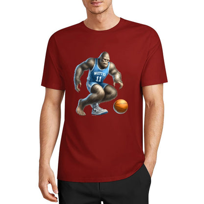 Bigfoot - Sasquatch Basketball Short Sleeve Cotton T-Shirt