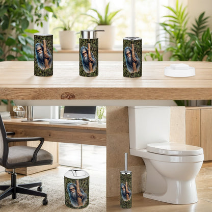 Bigfoot / Sasquatch Hiding, 5 Piece Bathroom Décor Set