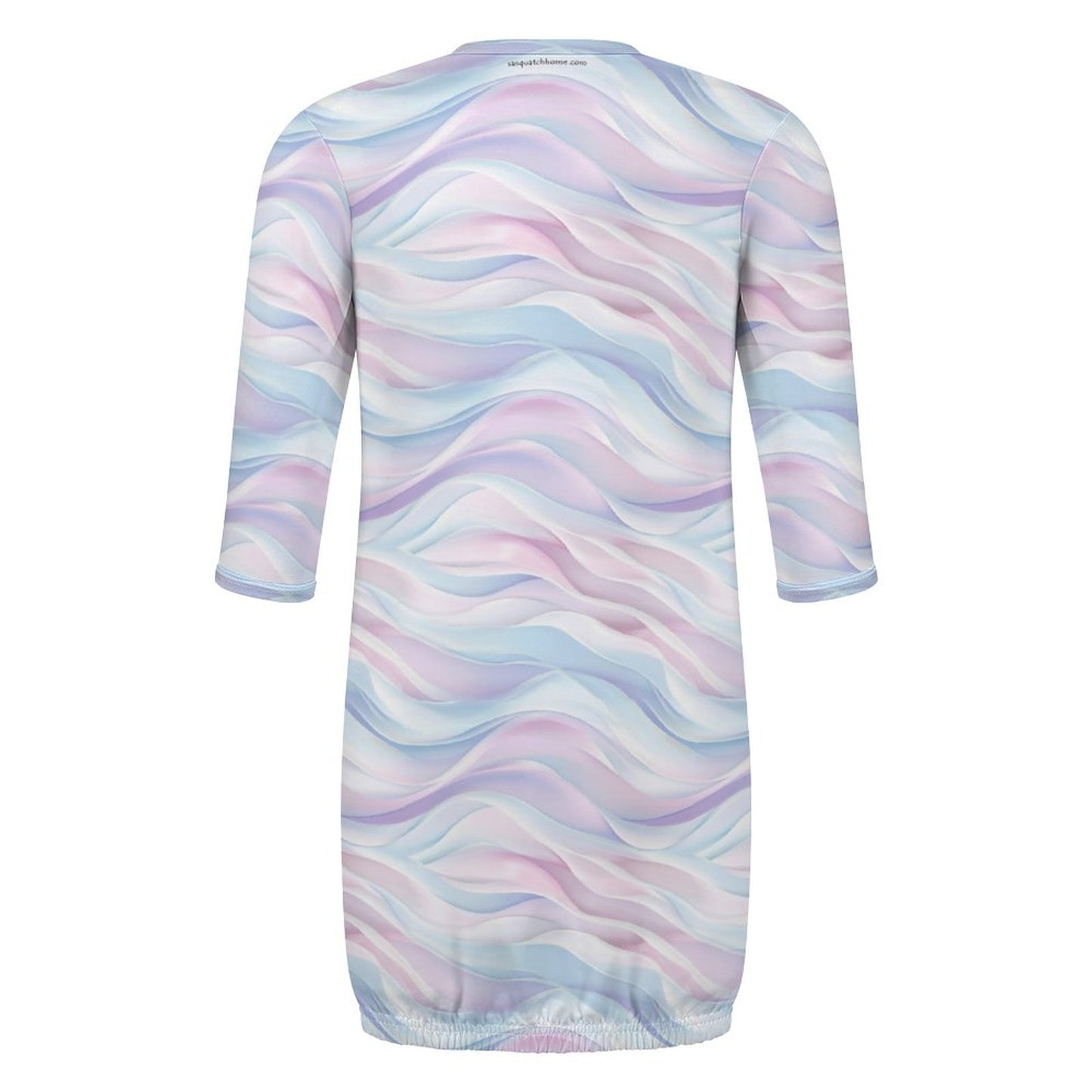 Fairy on Swirls, Baby Long Sleeve Faux Cotton Sleeper Gown