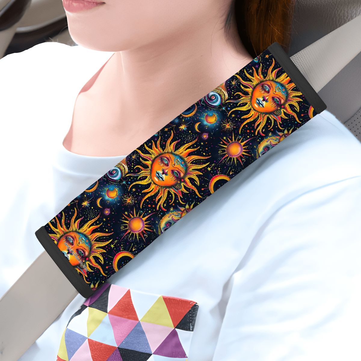 Astrology Design, Seat Belt Cover Pad For Adults 2 Pcs