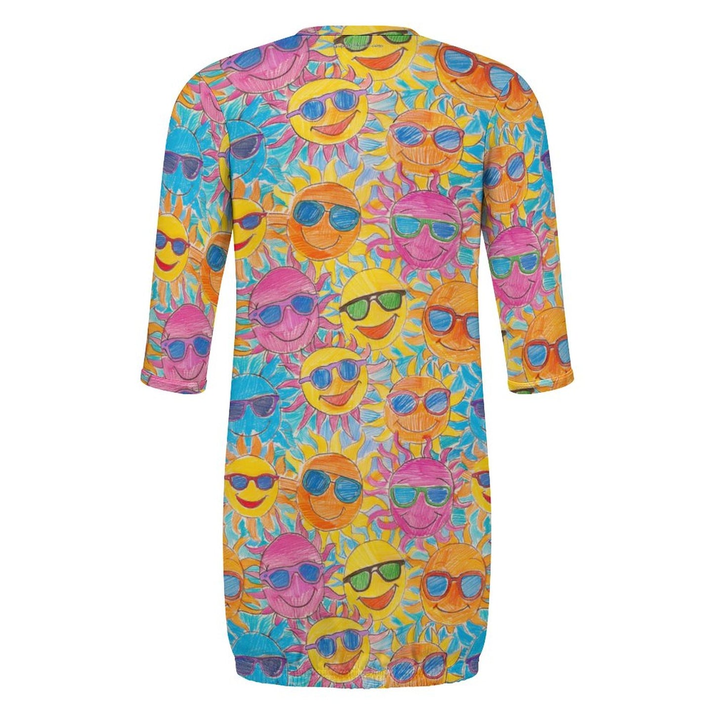 Bigfoot / Sasquatch Heart on Suns, Baby Long Sleeve Faux Cotton Sleeper Gown