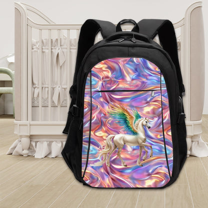 Pegicorn, Large Capacity, Oxford Travel, Laptop Bag with USB Charger